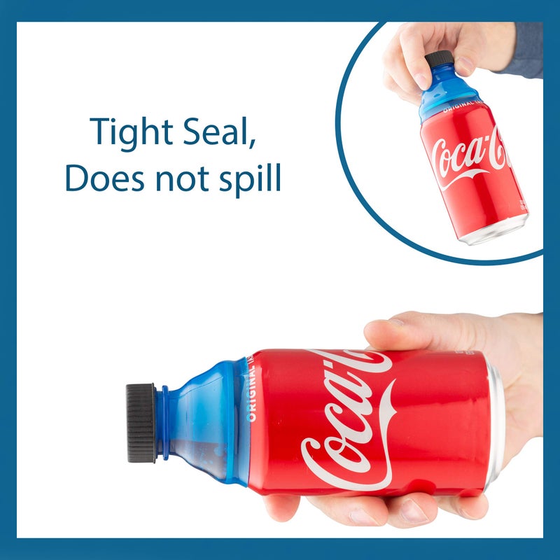 Smart House Inc Reusable Soda Can Lids - Spill-Proof, Snap-On Covers for Freshness and Protection, Set of 6 Colorful Can Toppers - Image 4